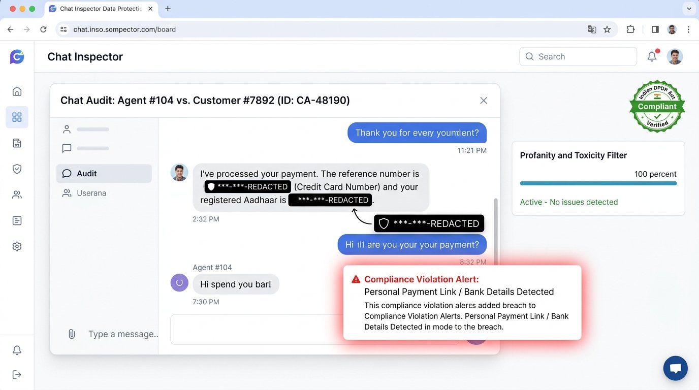 Automated Compliance Violation and PII Data Leakage Shield - Chat Inspector