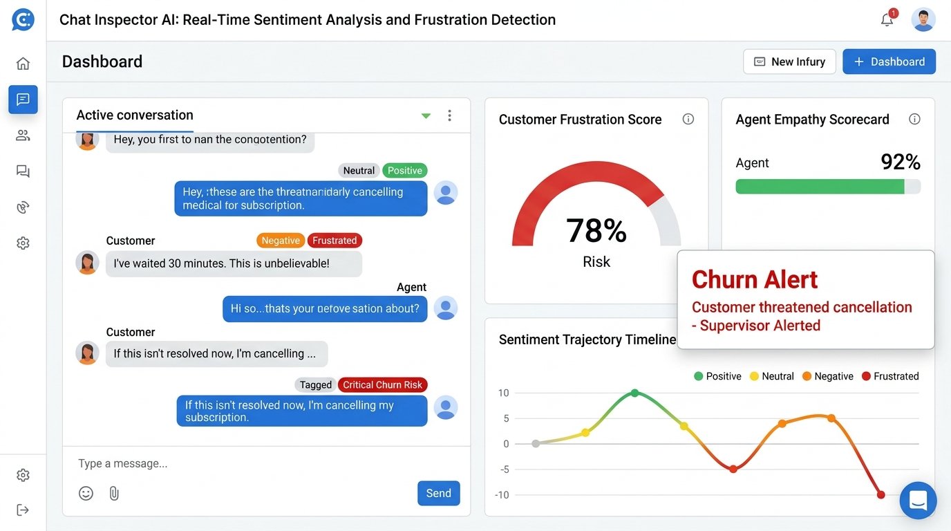 Real-Time AI Sentiment Analysis and Frustration Detection - Chat Inspector